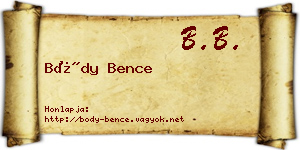 Bódy Bence névjegykártya